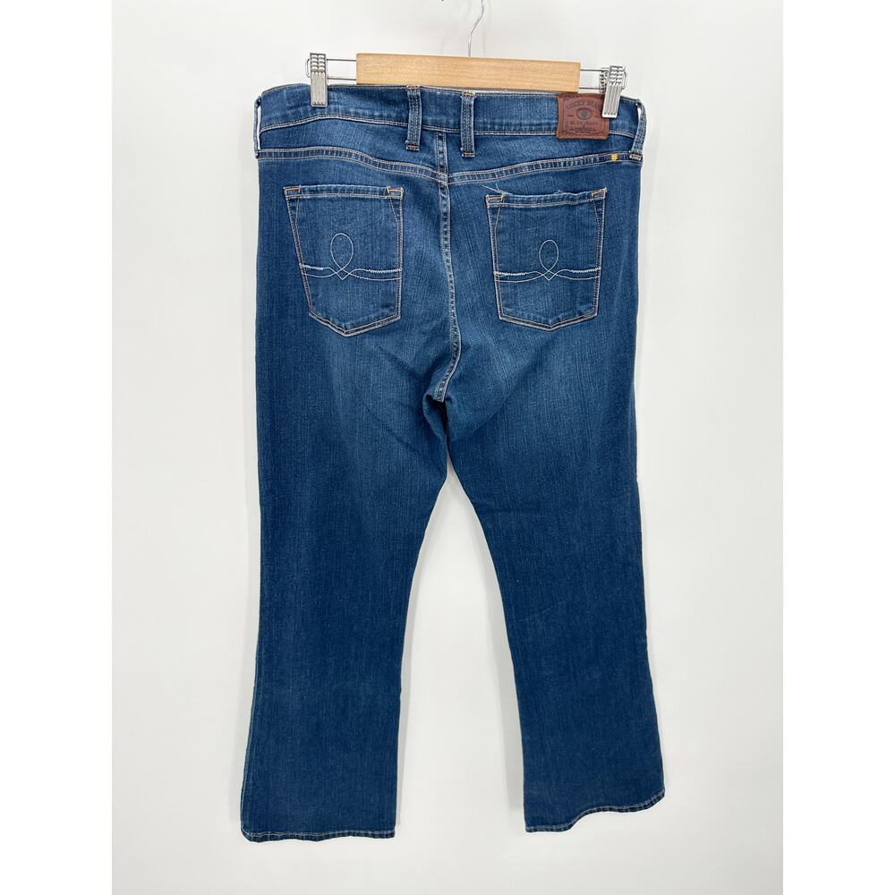 Lucky Brand Sofia Boot Ankle Medium Wash Blue Denim Jeans Womens‎ 14/32 AX35